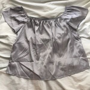 Forever 21 metallic silver shirt